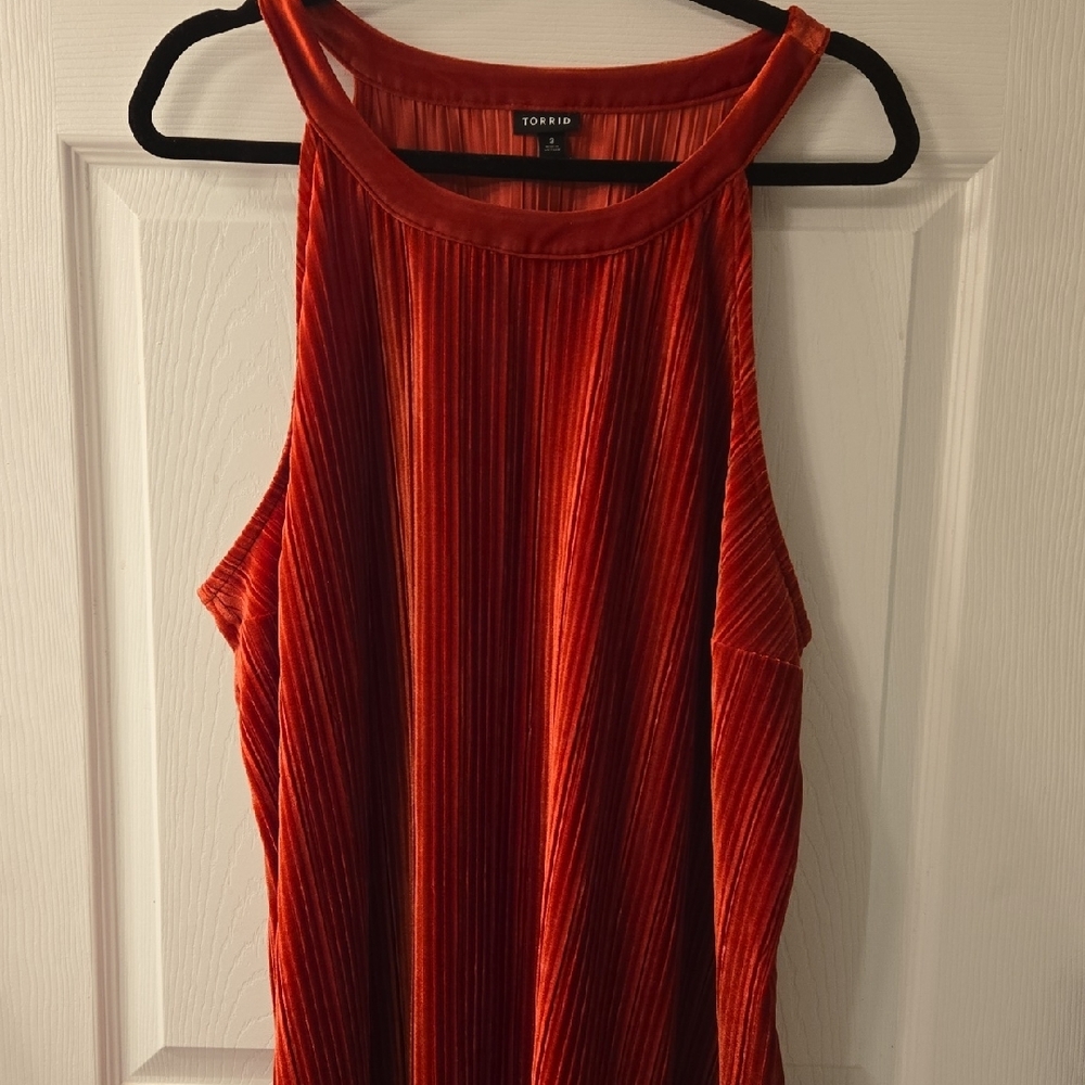 Torrid Vibrant Red Ribbed Tank Top - Picture 3 of 4